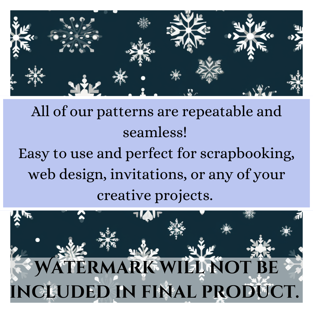 Winter Snowflakes Digital Paper Pack - 80 Scandinavian Holiday Backgrounds for Scrapbooking and Crafts