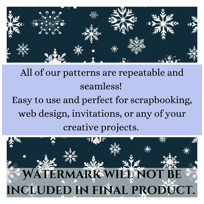 Winter Snowflakes Digital Paper Pack - 80 Scandinavian Holiday Backgrounds for Scrapbooking and Crafts